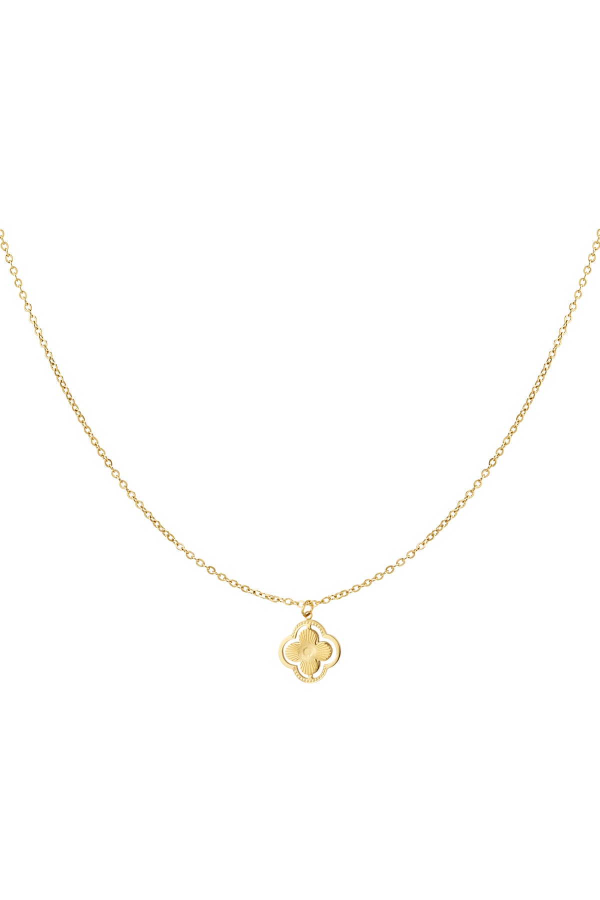 Double Clover Necklace Gold
