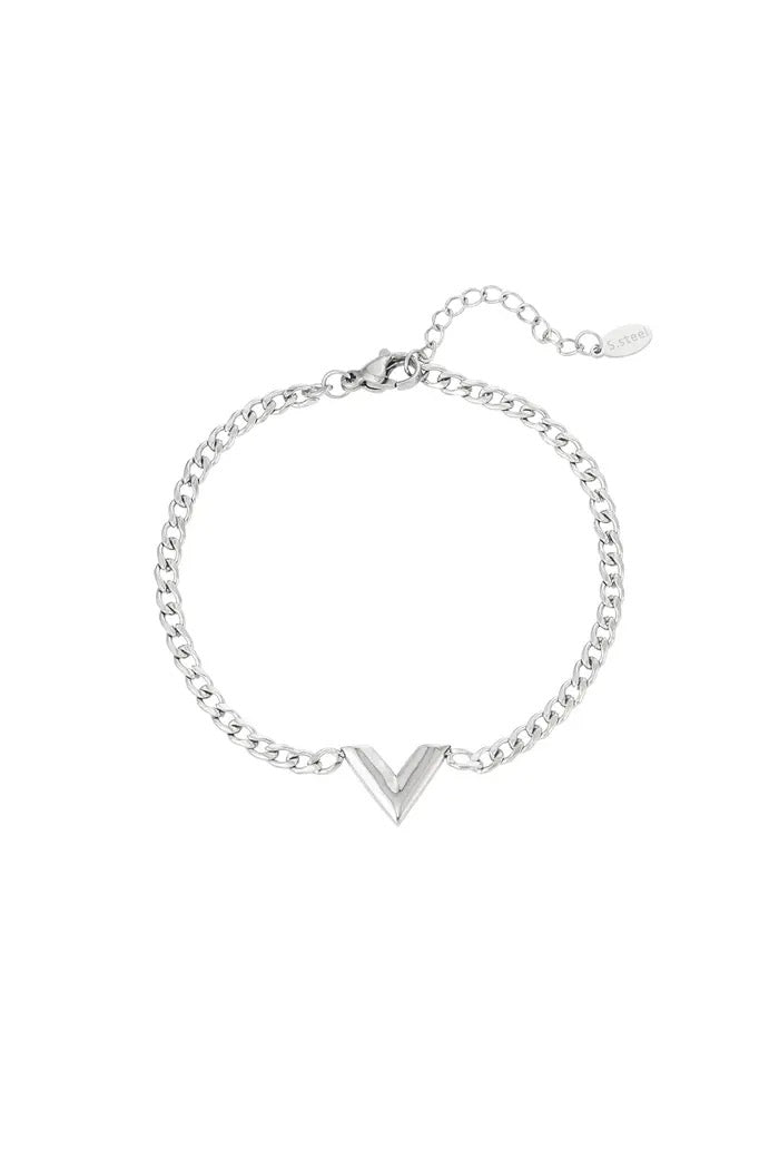 V- Bracelet Silver