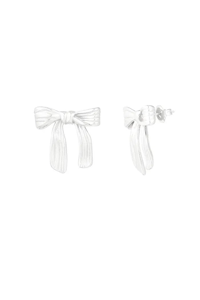 Bow Earrings Silver