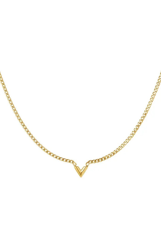 V- Necklace Gold