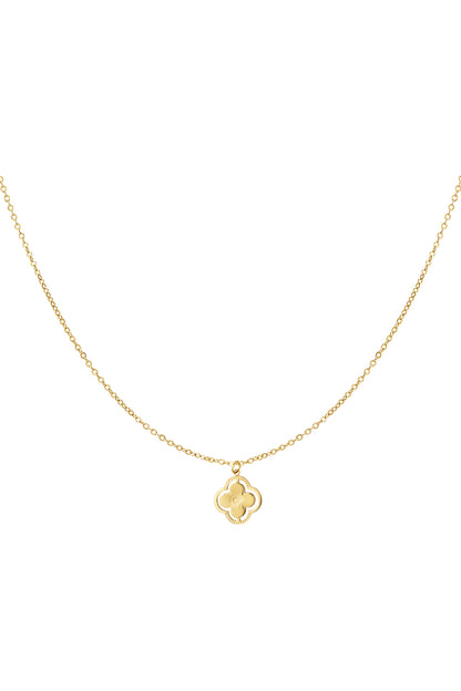 Double Clover Necklace Gold
