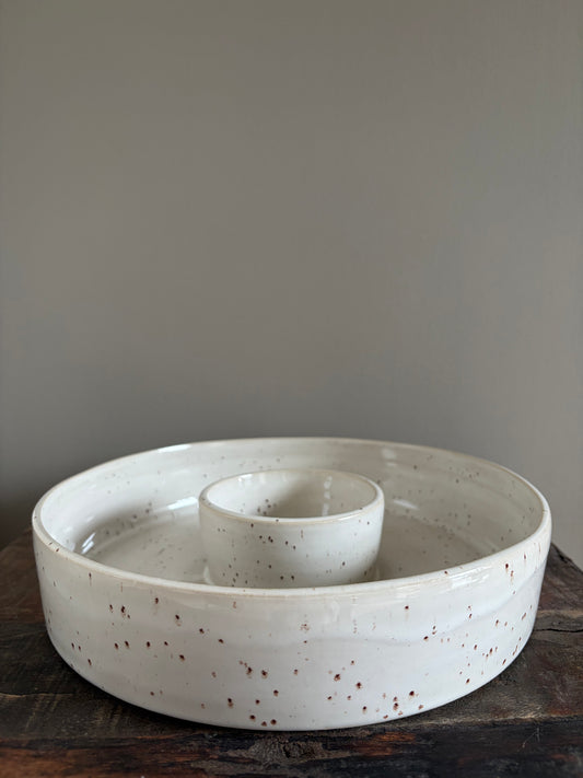 Tapasschaal spikkelglazuur