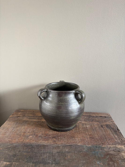 Kruik zwart mat met 3 oren