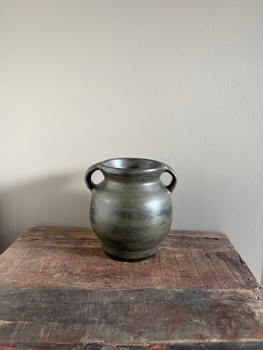 Kruik zwart mat met oren