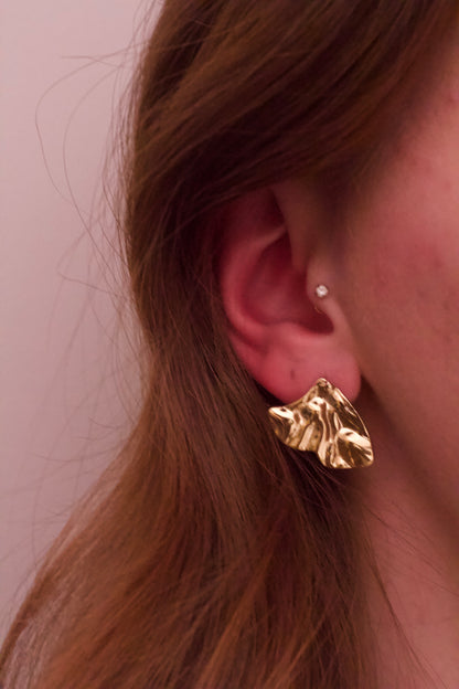 Draped Earrings Gold