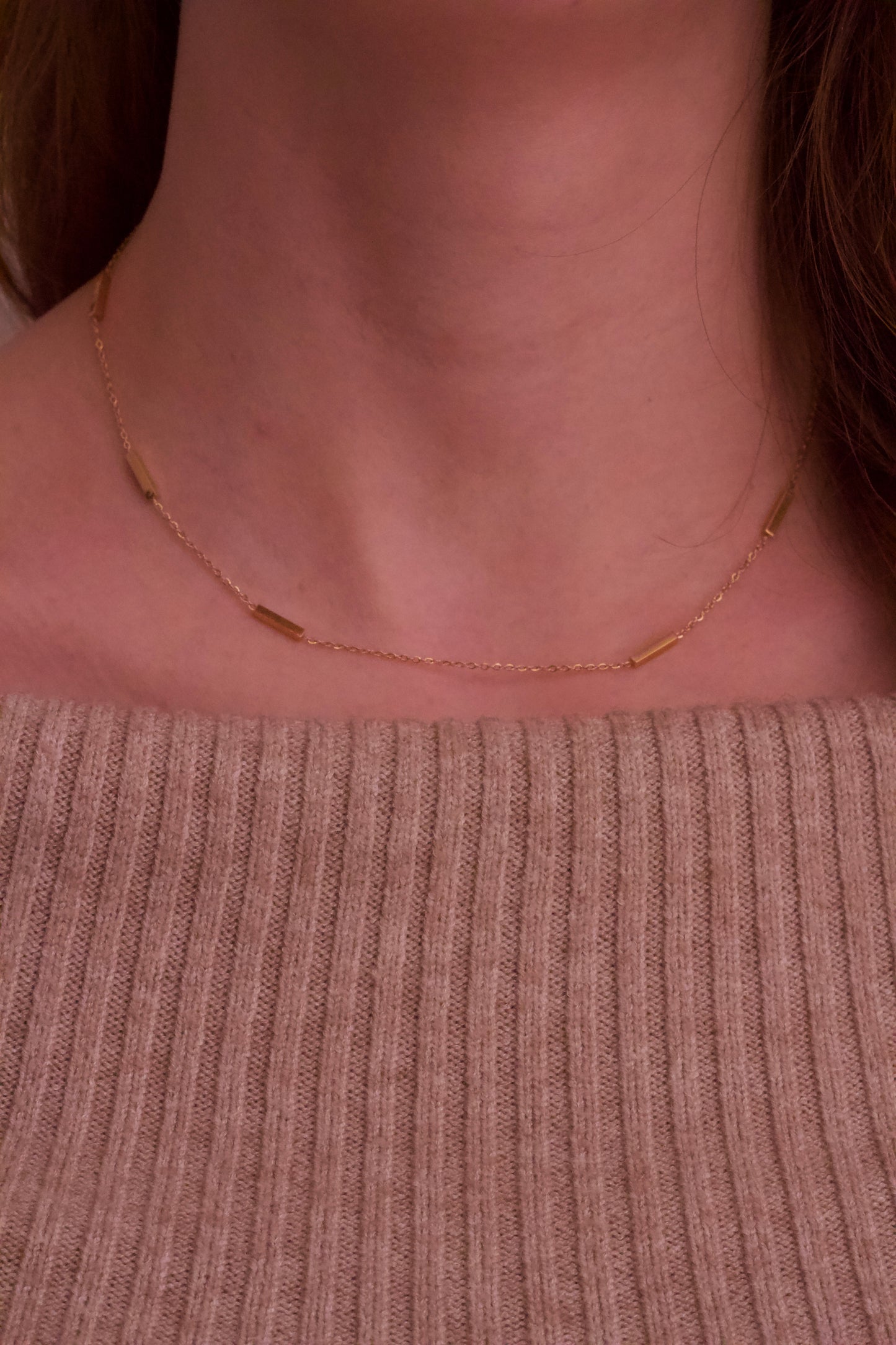 Tube Necklace Gold