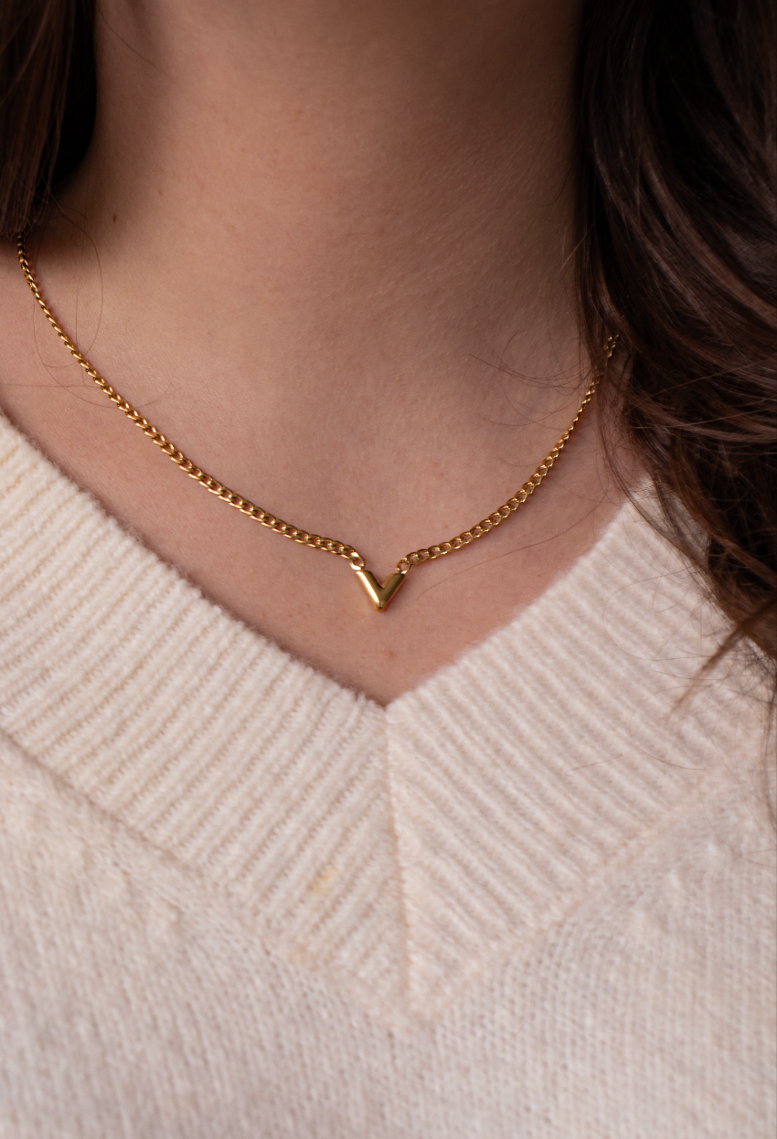 V- Necklace Gold