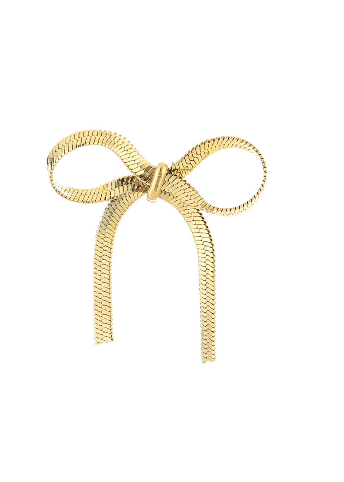 Ribbon Earrings Gold